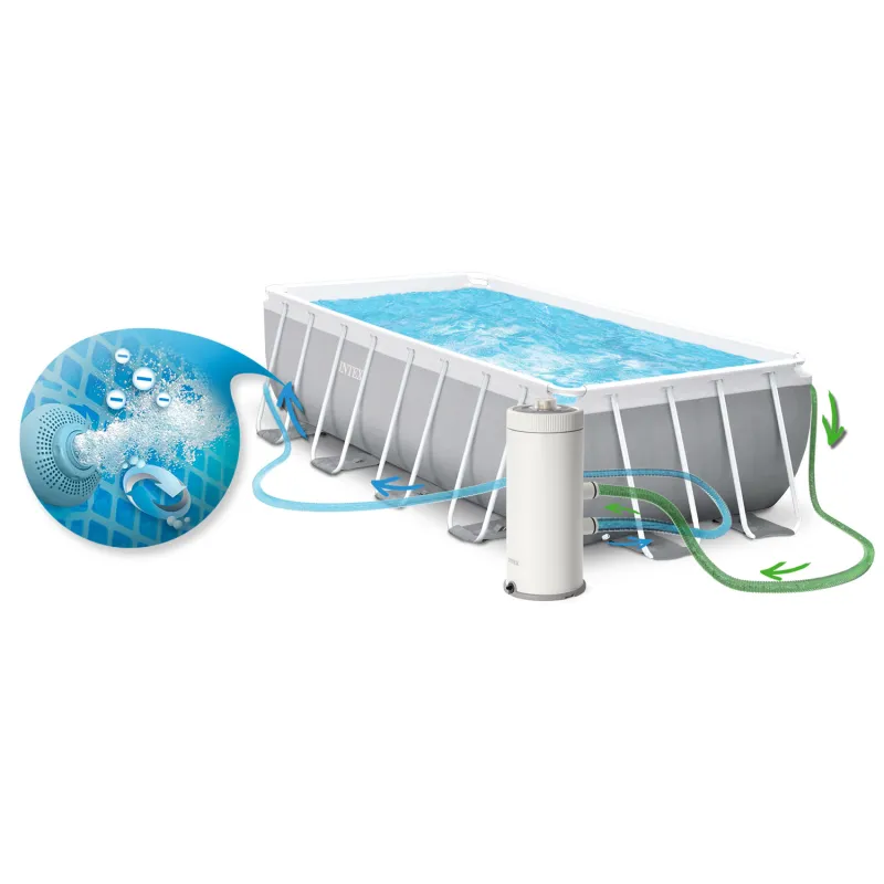 Piscina da giardino ideale 488 x 244 x 107 cm per divertimento familiare