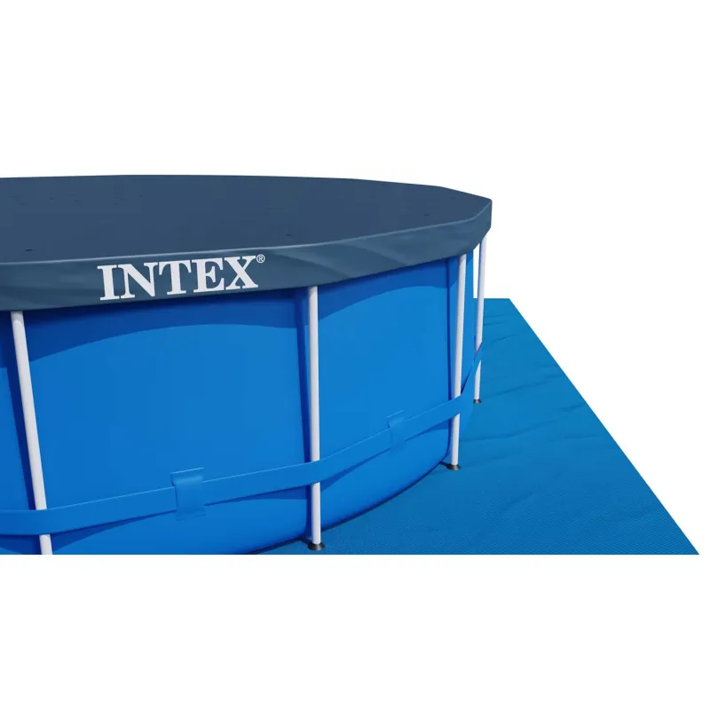 Piscina da giardino con struttura 457 x 122 cm, design robusto, perfetta per le giornate estive