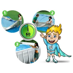 Piscina rettangolare 503x274x122cm, perfetta per feste estive in giardino