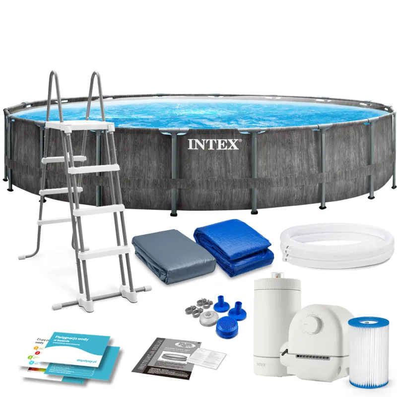 Piscina da giardino 549 x 122 cm 12-in-1, materiale resistente per esterni