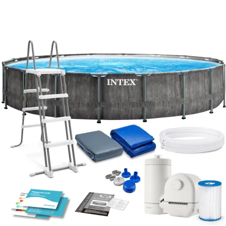 Piscina da giardino 549 x 122 cm 12-in-1, materiale resistente per esterni
