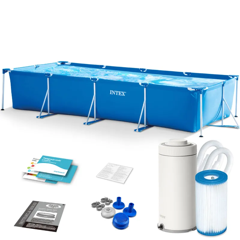 Piscina con Struttura 450 x 220 x 84 cm 10-in-1 Intex 28274, perfetta per il giardino