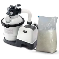 Pompa con filtro a sabbia 5700 l/h INTEX 26644 + 25 kg sabbia