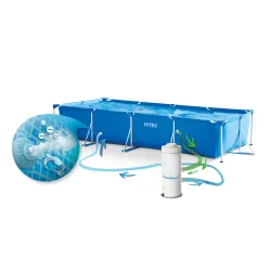 Piscina con Struttura Metallica 450x220x84 cm 16 in 1 Intex 28274 per il giardino