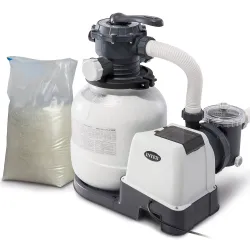 Pompa filtrante sabbia 7900 l/h INTEX 26646 + 25 kg sabbia