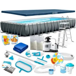 Piscina da giardino 975 x 488 x 132 cm, perfetta per il divertimento all'aperto, struttura resistente