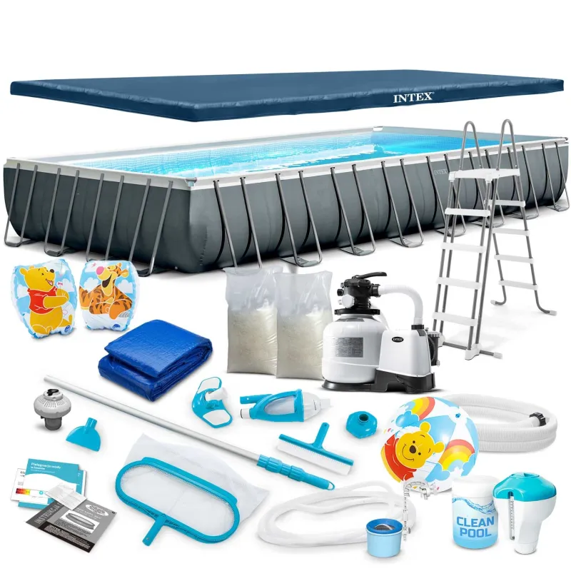 Piscina da giardino 975 x 488 x 132 cm, perfetta per il divertimento all'aperto, struttura resistente