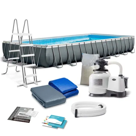 Piscina da giardino 975 x 488 x 132 cm, perfetta per il relax estivo