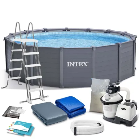 Piscina gonfiabile da giardino 478 x 124 cm 12in1 INTEX 26384 in materiale PVC resistente