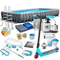 Piscina da giardino 975 x 488 x 132 cm, perfetta per il divertimento all'aperto, INTEX 26374