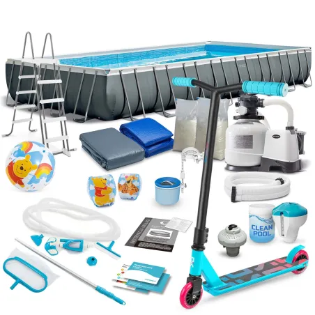 Piscina da giardino 975 x 488 x 132 cm, perfetta per il divertimento all'aperto, INTEX 26374