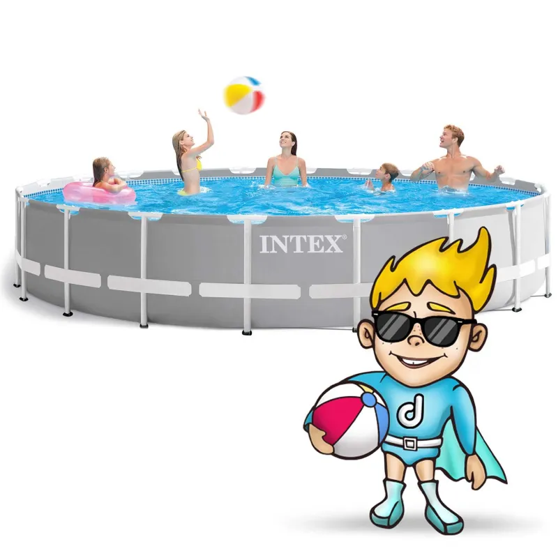 Piscina da giardino blu 610 x 132 cm INTEX 26756 per divertimento all'aperto