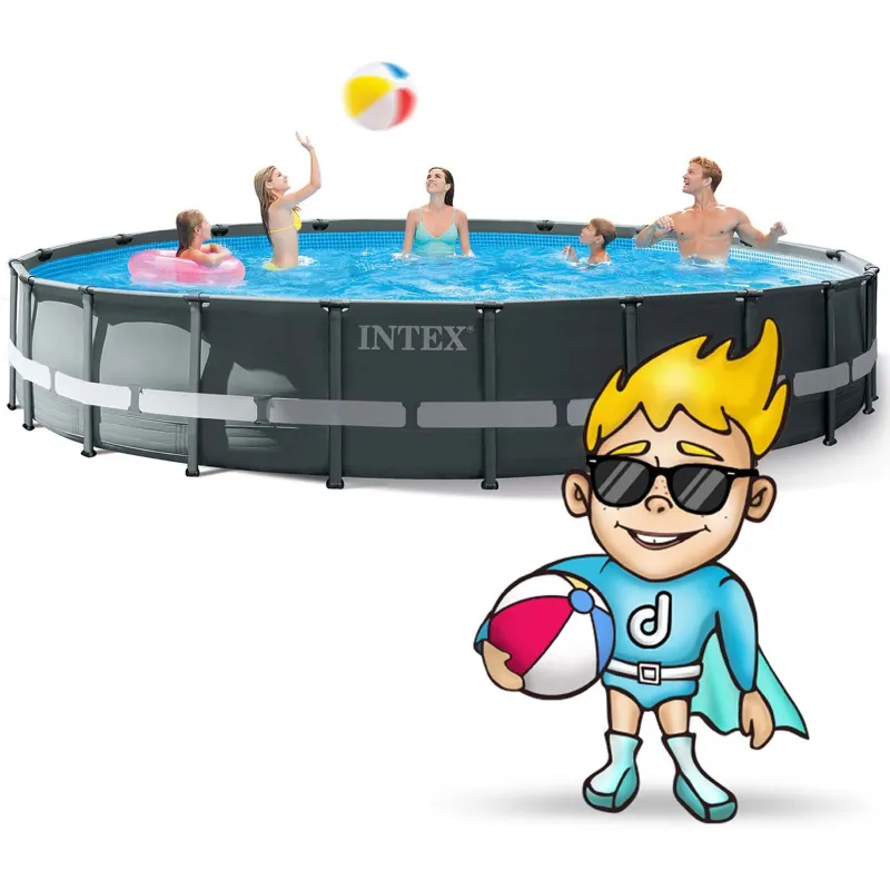 Piscina da giardino 610 x 122 cm, perfetta per il divertimento estivo