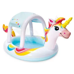 Piscina Gonfiabile Unicorno con Baldacchino 254 x 132 cm Intex 58435