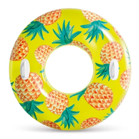 Ciambella da nuoto a forma di ananas 107 cm, colori vivaci, perfetta per la spiaggia