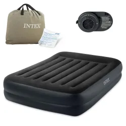 Materasso gonfiabile 203x152x42 cm con pompa elettrica integrata INTEX 64124