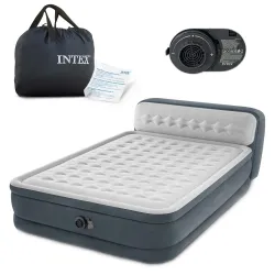 Materasso Gonfiabile 236x152x46 cm con Pompa Elettrica Integrata INTEX 64448