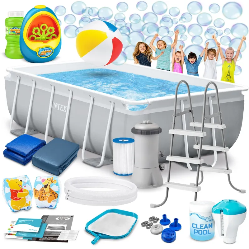 Piscina da giardino con struttura 300 x 175 x 80 cm, perfetta per divertimento estivo all'aperto