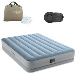 Materasso gonfiabile 203x152x36 cm con pompa elettrica integrata INTEX 64159