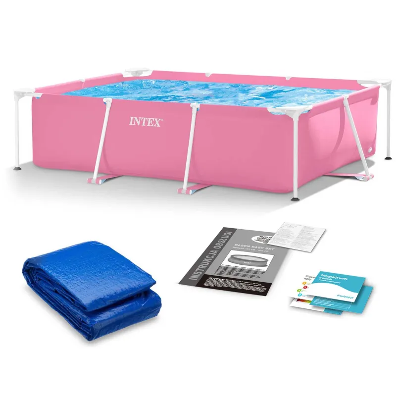 Piscina da giardino con telaio 220 x 150 x 60 cm 2in1 in materiale resistente