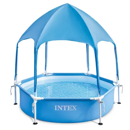 Piscina con struttura per bambini con tenda 183 x 38 cm, materiale PVC resistente