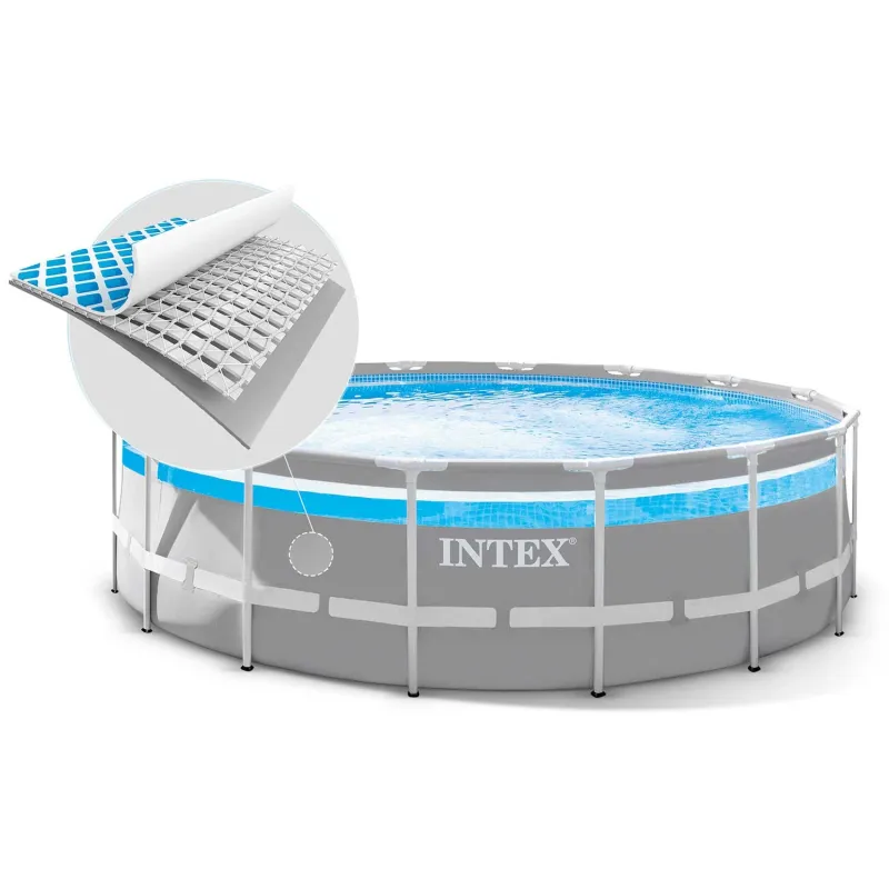Piscina da giardino con telaio 488 x 122 cm, resistente alle intemperie, perfetta per le giornate estive