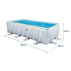 Piscina con struttura 400 x 200 x 100 cm per divertimento in famiglia