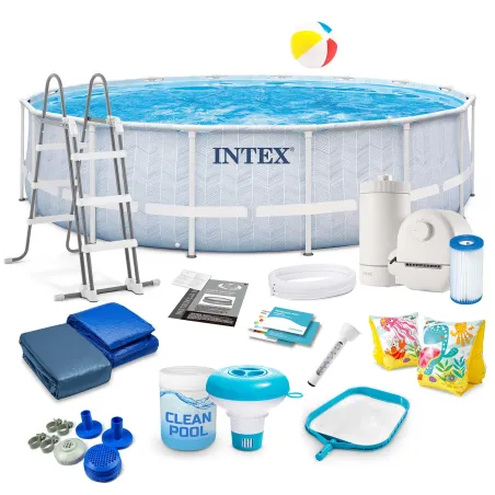 Piscina da giardino con struttura 488 x 122 cm, resistente e ideale per l'esterno