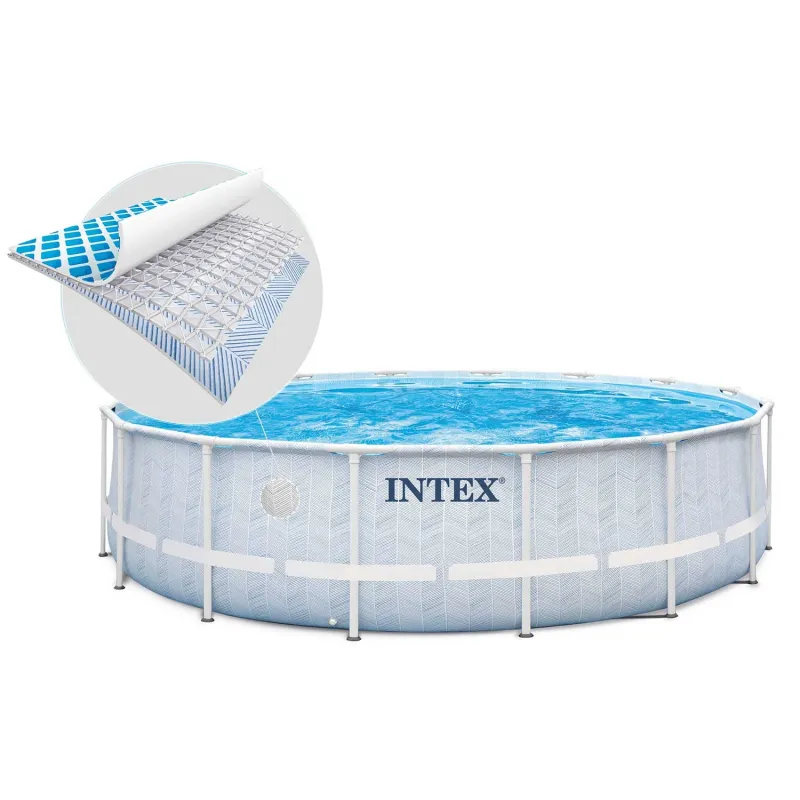 Piscina con struttura 488 x 122 cm, facile da montare, perfetta per famiglie