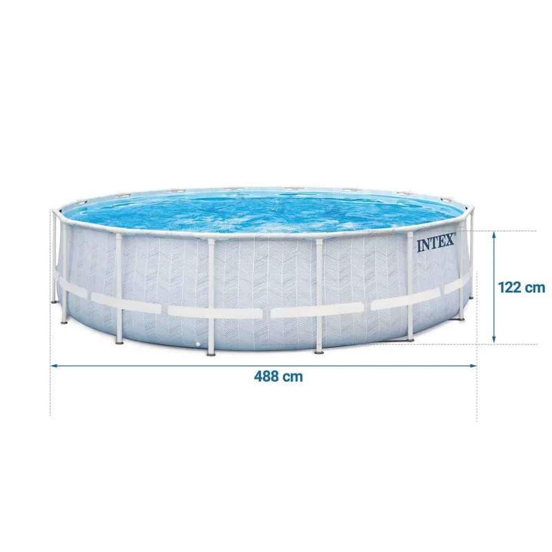 Piscina da giardino 488 x 122 cm, perfetta per divertimento estivo all'aperto