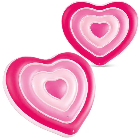 Materasso gonfiabile da spiaggia a forma di cuore 155 x 135 cm, perfetto per l'estate