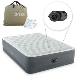 Materasso Gonfiabile 203x152x46 cm con Pompa Elettrica Integrata INTEX 64906ND
