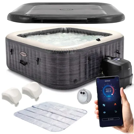 SPA gonfiabile con idromassaggio per 4 persone, comodo e rilassante jacuzzi gonfiabile