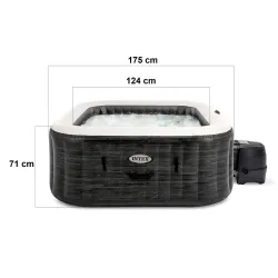 SPA gonfiabile con idromassaggio, materiali durevoli e sedute confortevoli, ideale per feste