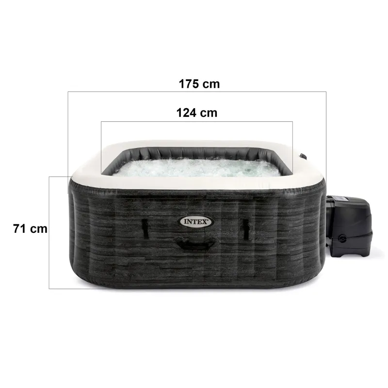 SPA gonfiabile con idromassaggio, materiali durevoli e sedute confortevoli, ideale per feste