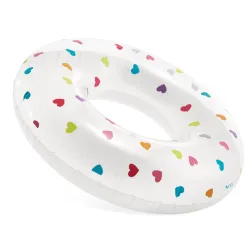 Ciambella da nuoto con cuore, resistente, 81 cm di lunghezza