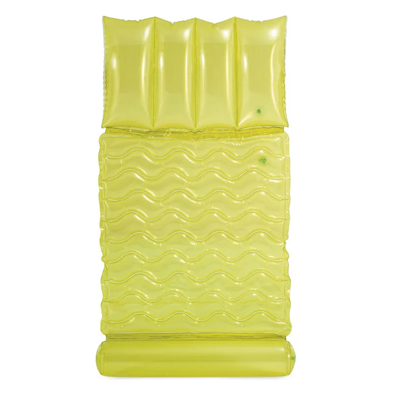 Materasso gonfiabile comodo verde lime, perfetto per le giornate in spiaggia