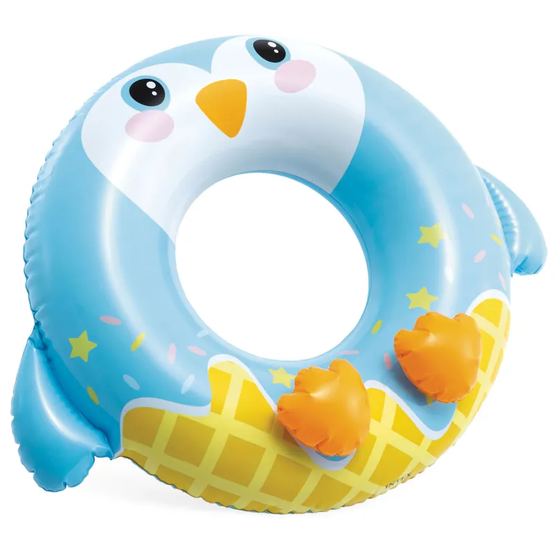 Ciambella da nuoto colorata a forma di pinguino 81 cm, ideale per la spiaggia
