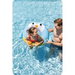 Ciambella da nuoto pinguino 81 cm, perfetta per divertirsi in giardino