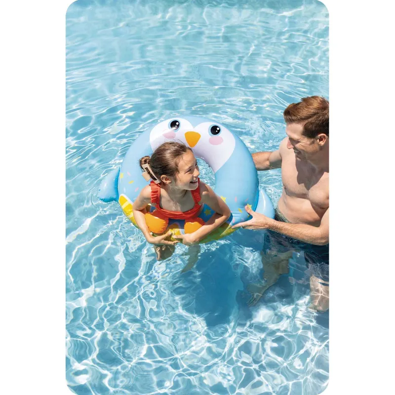 Ciambella da nuoto pinguino 81 cm, perfetta per divertirsi in giardino
