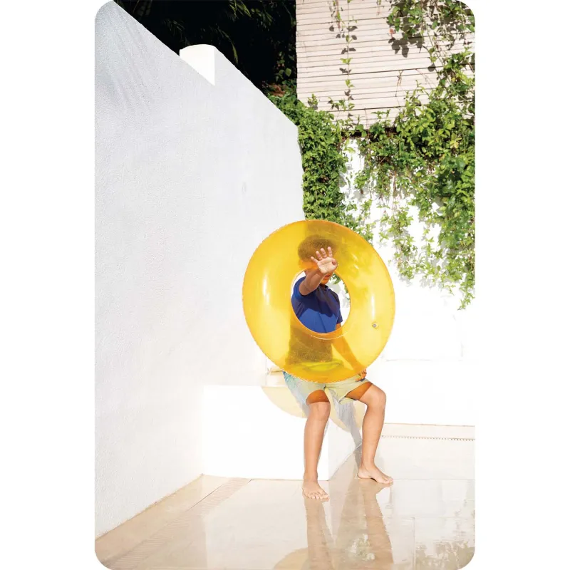 Ciambella arancione elegante, ottimo accessorio per la piscina, ciambelle da nuoto