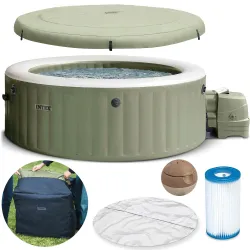 SPA gonfiabile con idromassaggio per 4 persone, perfetto per il relax in giardino