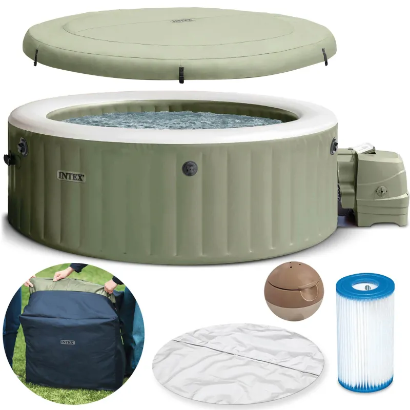 SPA gonfiabile con idromassaggio per 4 persone, perfetto per il relax in giardino