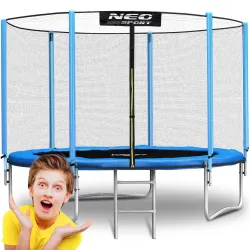 Neo-Sport Trampolino da Giardino 6ft/183cm con Rete Esterna e Scala