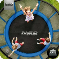 Trampolino da giardino 8ft con struttura robusta, sicuro per i bambini