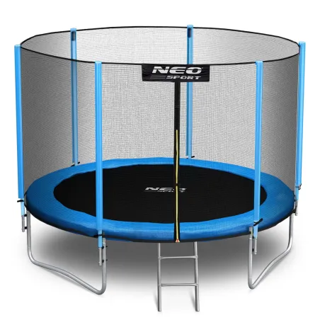 Trampolino da giardino 10ft con rete di sicurezza e scala, divertimento all'aperto