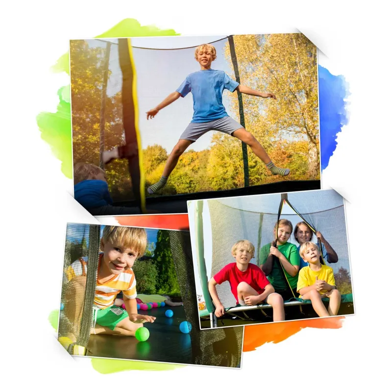 Trampolino da giardino 10ft, perfetto per divertirsi in giardino, adatto a bambini e adulti