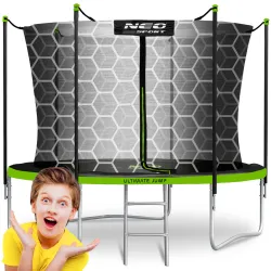 Neo-Sport Trampolino da Giardino 8ft/252cm con Rete Interna e Scala