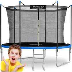 Trampolino da giardino 6ft/183cm con rete di sicurezza interna e scala Neo-Sport