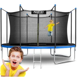 Trampolino da Giardino 13ft/404cm con Rete di Sicurezza Interna e Scala Neo-Sport